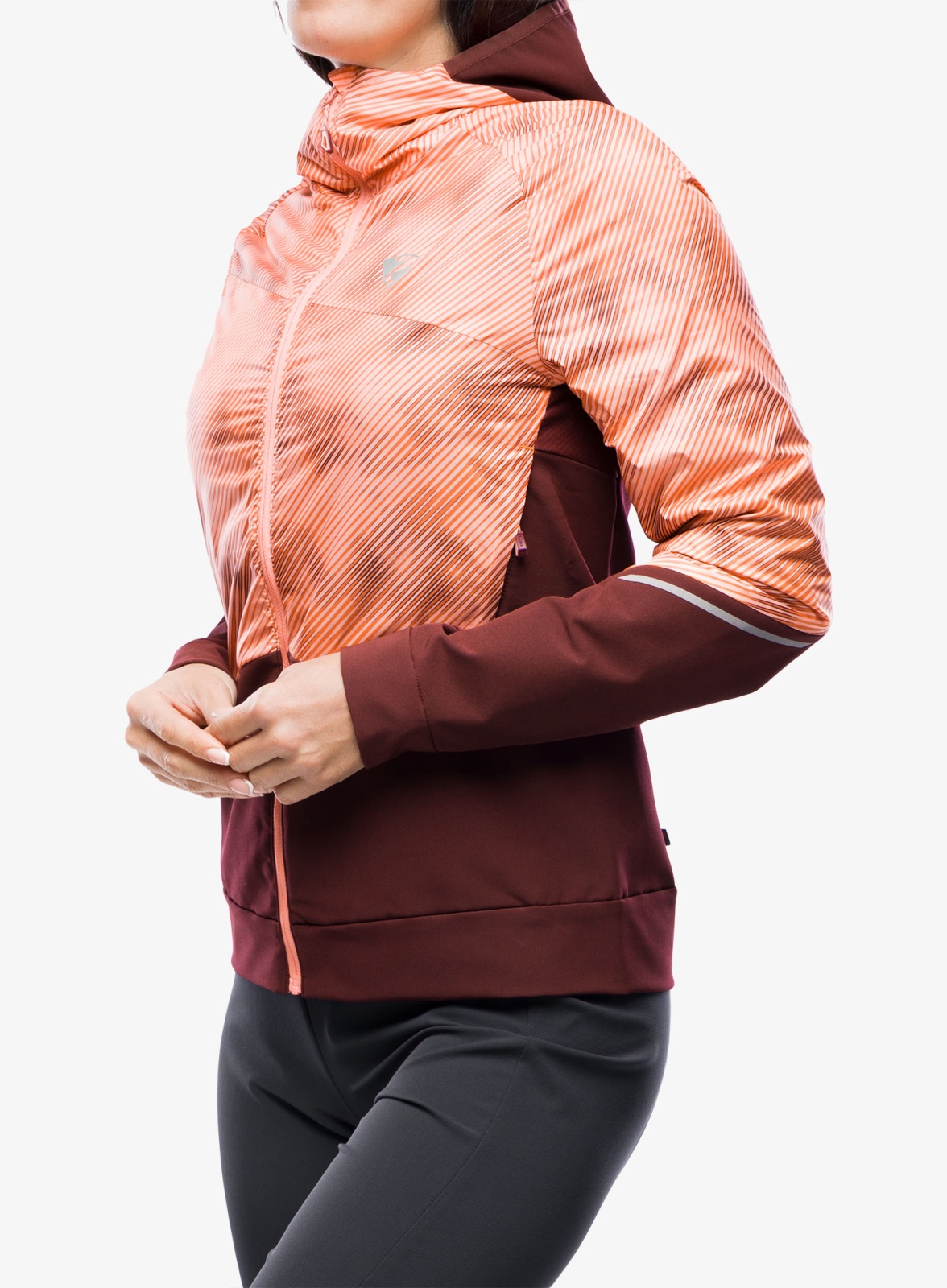 Ziener NAKIMA 42, pink stripe print Dámská softshell bunda (obrázek 5)