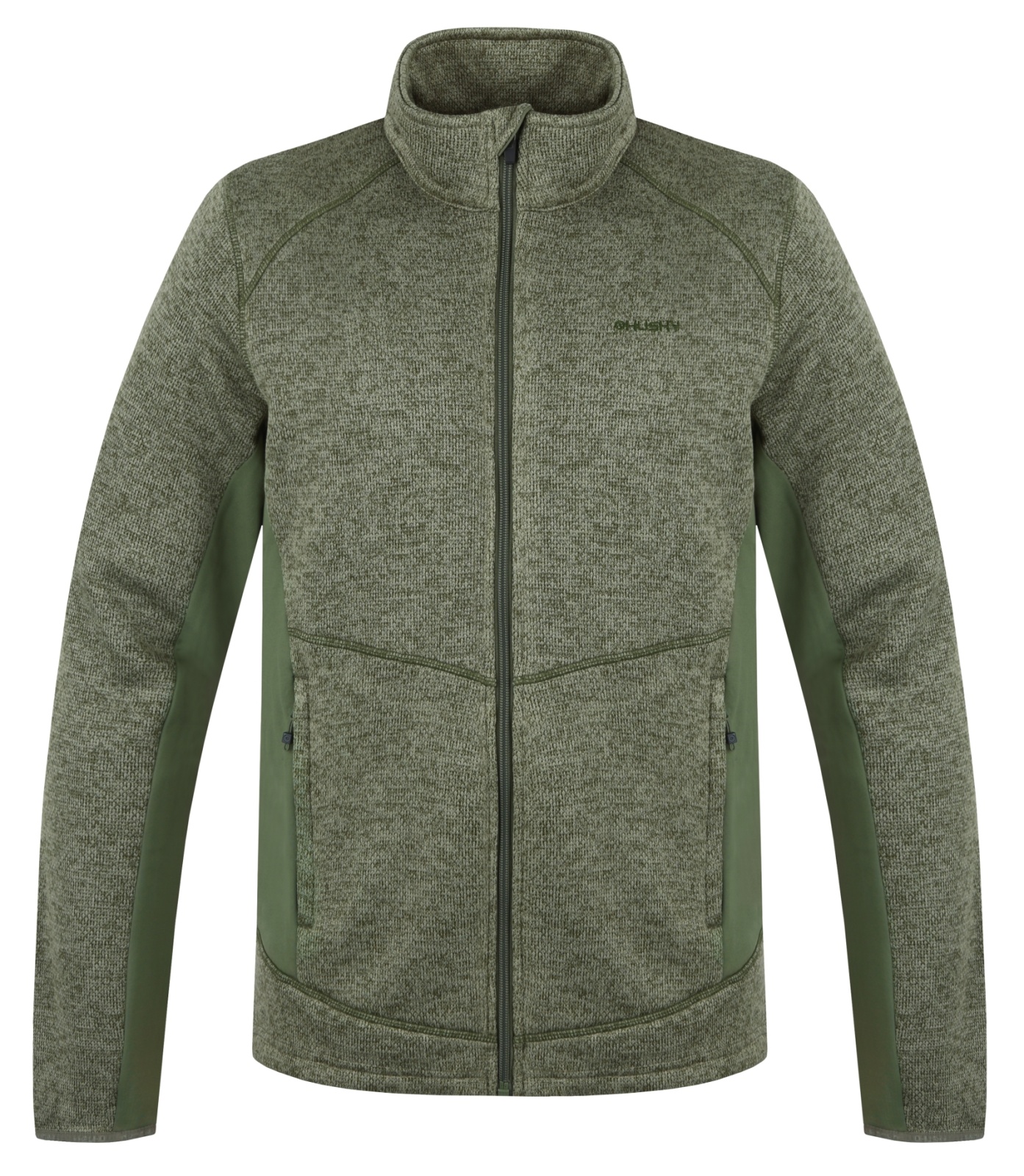 Husky Alan M L, khaki Pánský fleecový svetr na zip (obrázek 3)