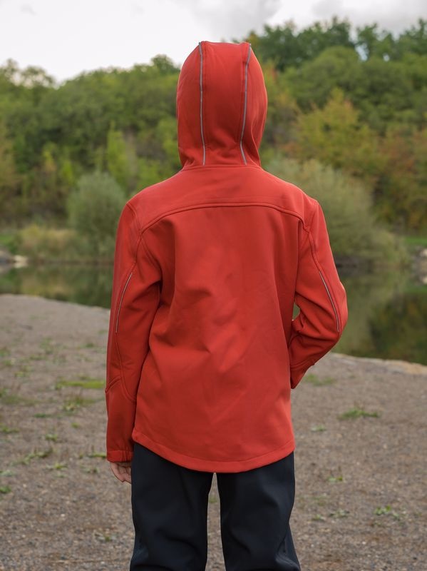 Husky Simbo K 140-146, red Dětská softshell bunda (obrázek 7)