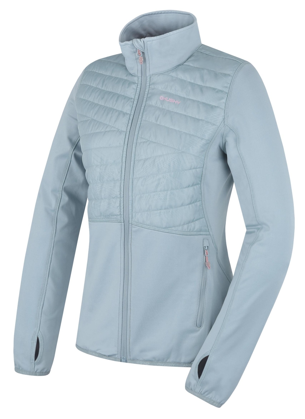 Husky Airy L XS, neon blue Dámská mikina na zip (obrázek 4)