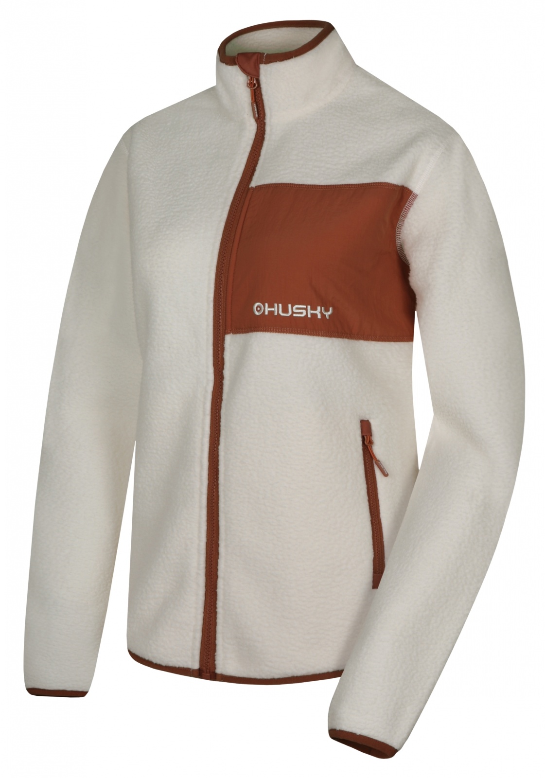 Husky Addy Zip L L, beige Dámská fleecová mikina
