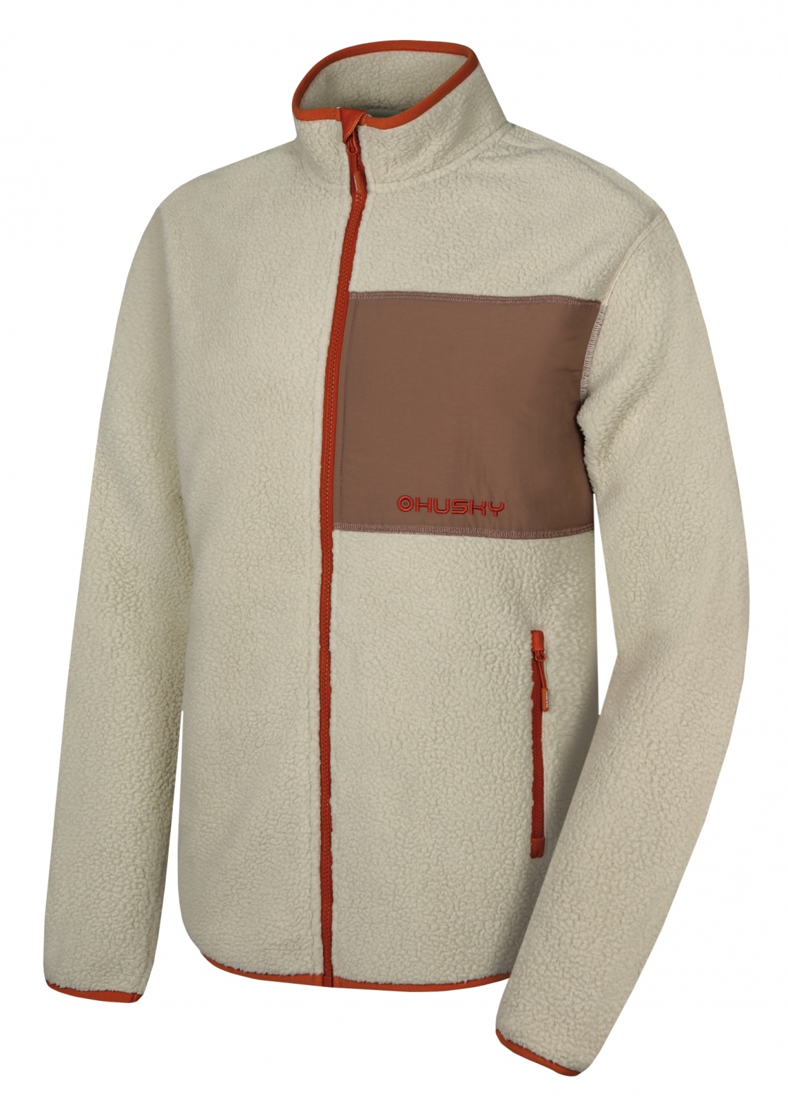 Husky Addy Zip M S, beige Pánská fleecová mikina