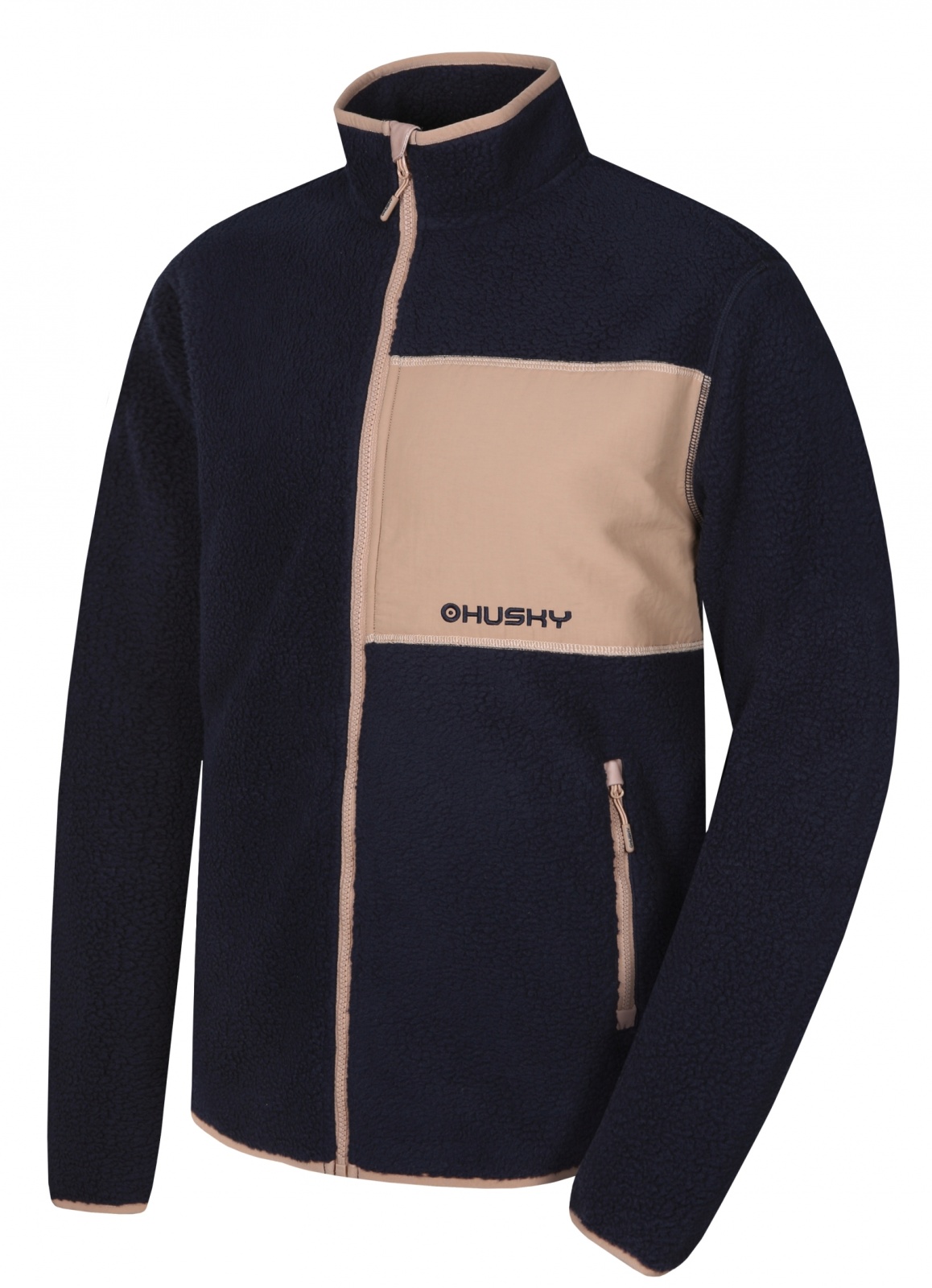 Husky Addy Zip M XXL, dark blue Pánská fleecová mikina