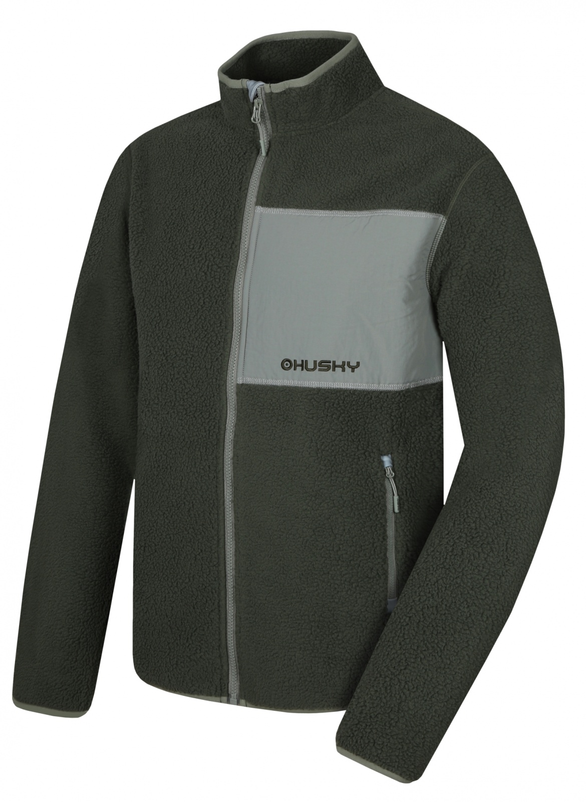 Husky Addy Zip M S, faded green Pánská fleecová mikina