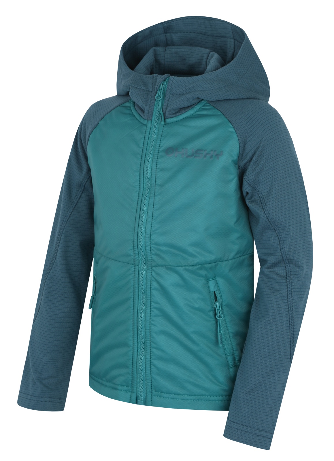 Husky Any K 140, turquoise Dětská mikina s kapucí