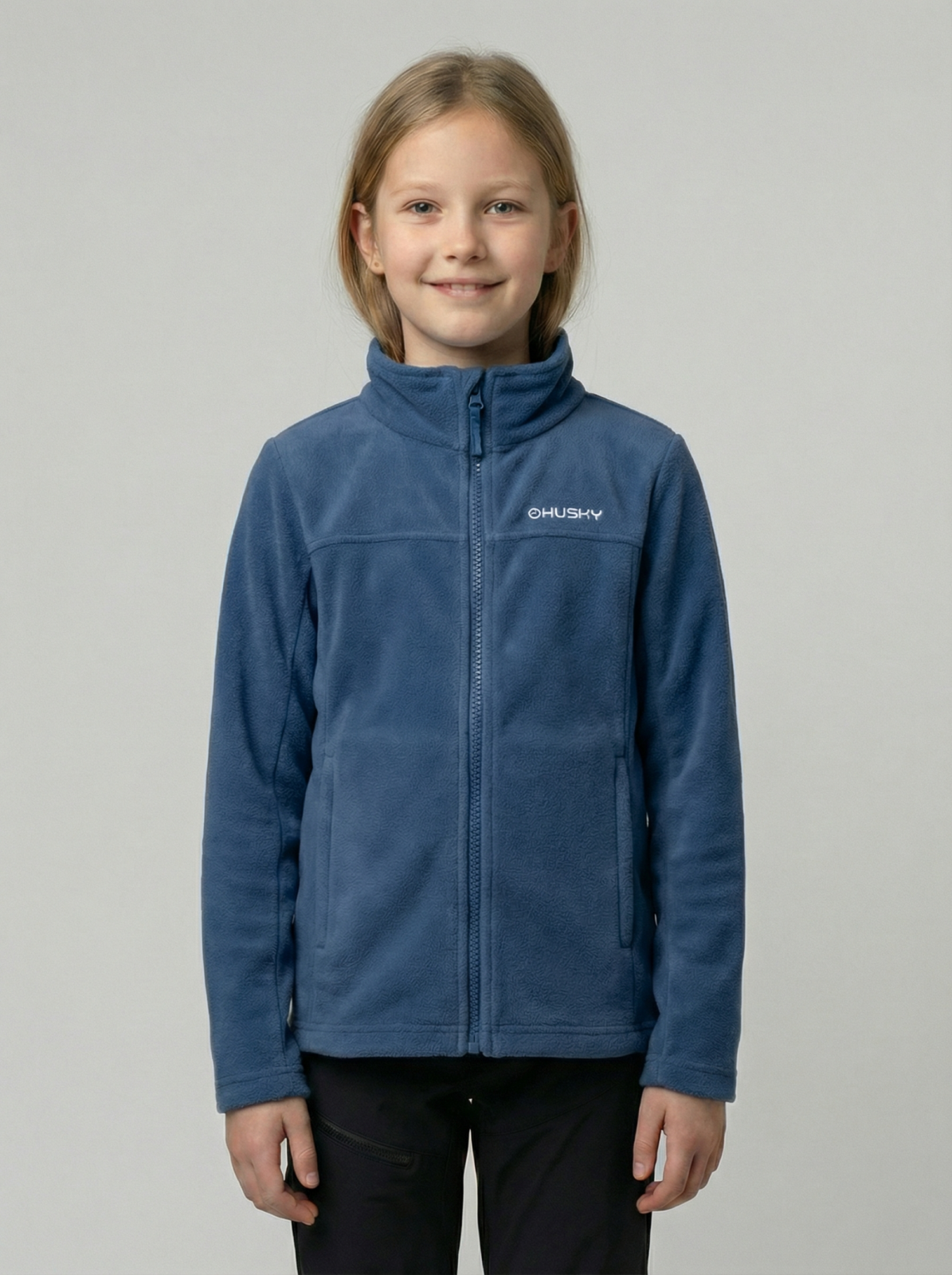 Husky Aflee K 140, blue Dětská fleecová mikina