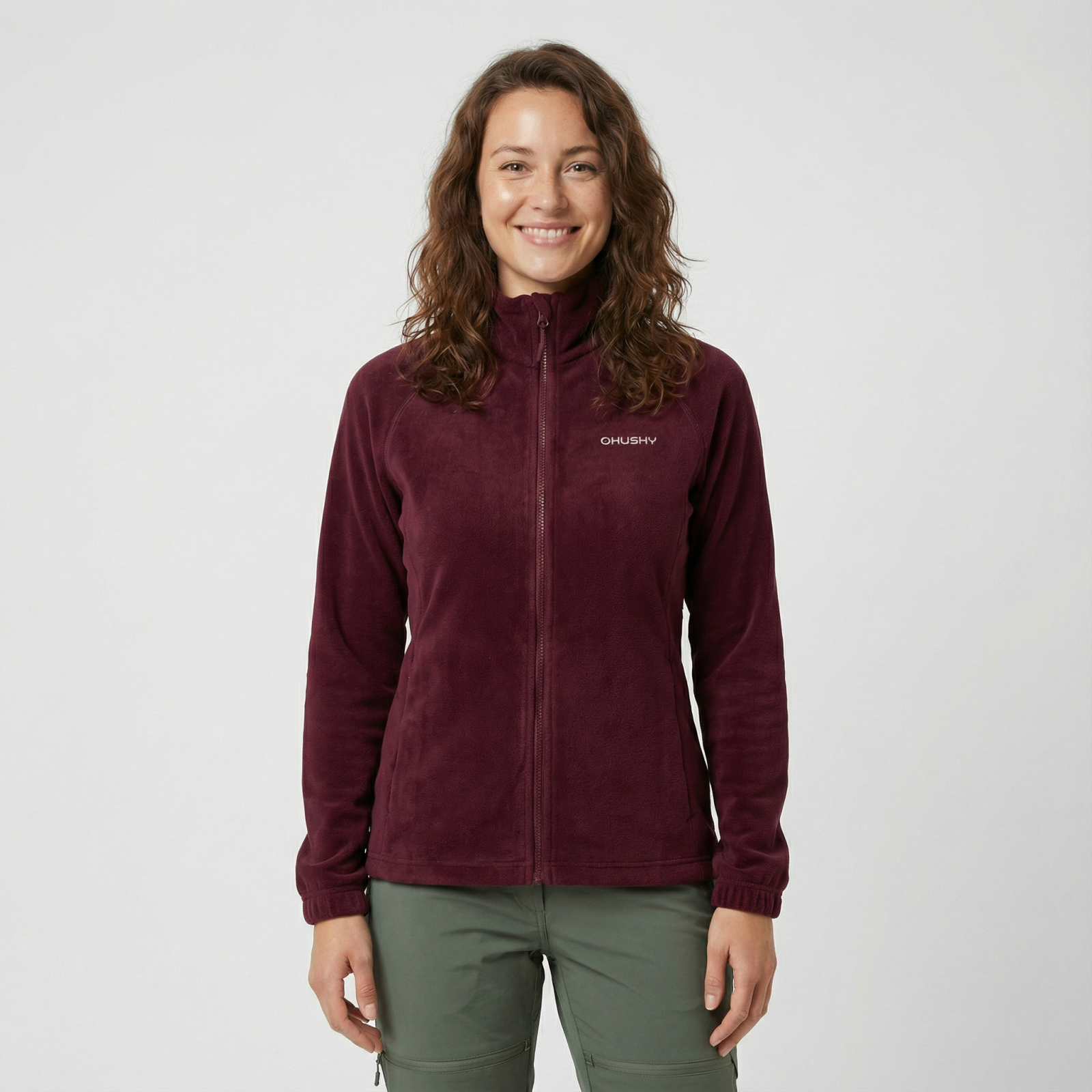 Husky Aflee L L, bordo Dámská fleecová mikina