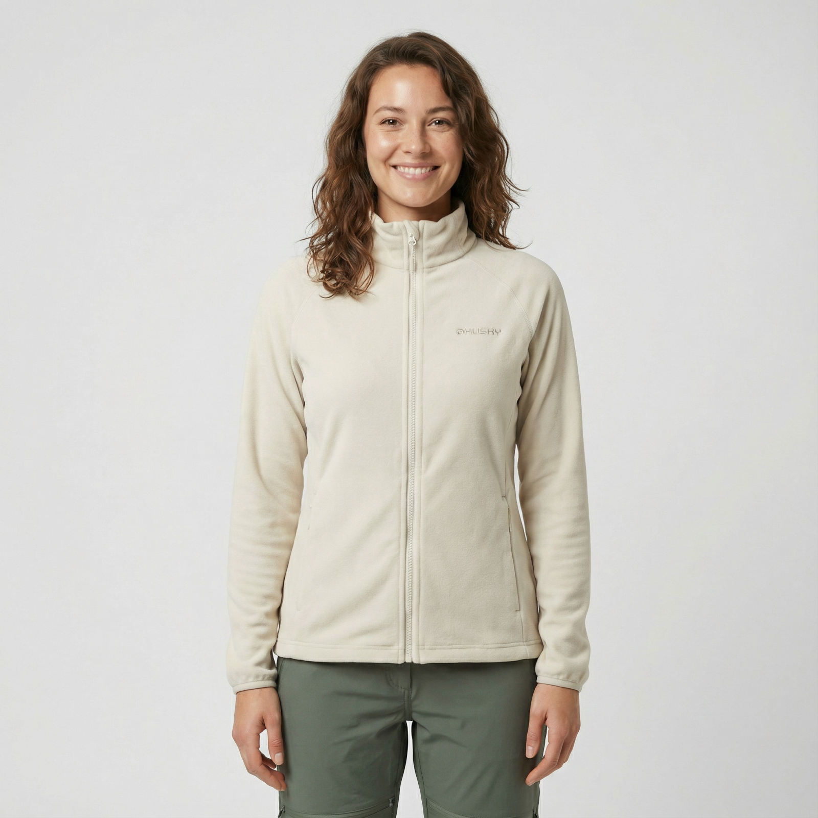 Husky Aflee L XXL, beige Dámská fleecová mikina