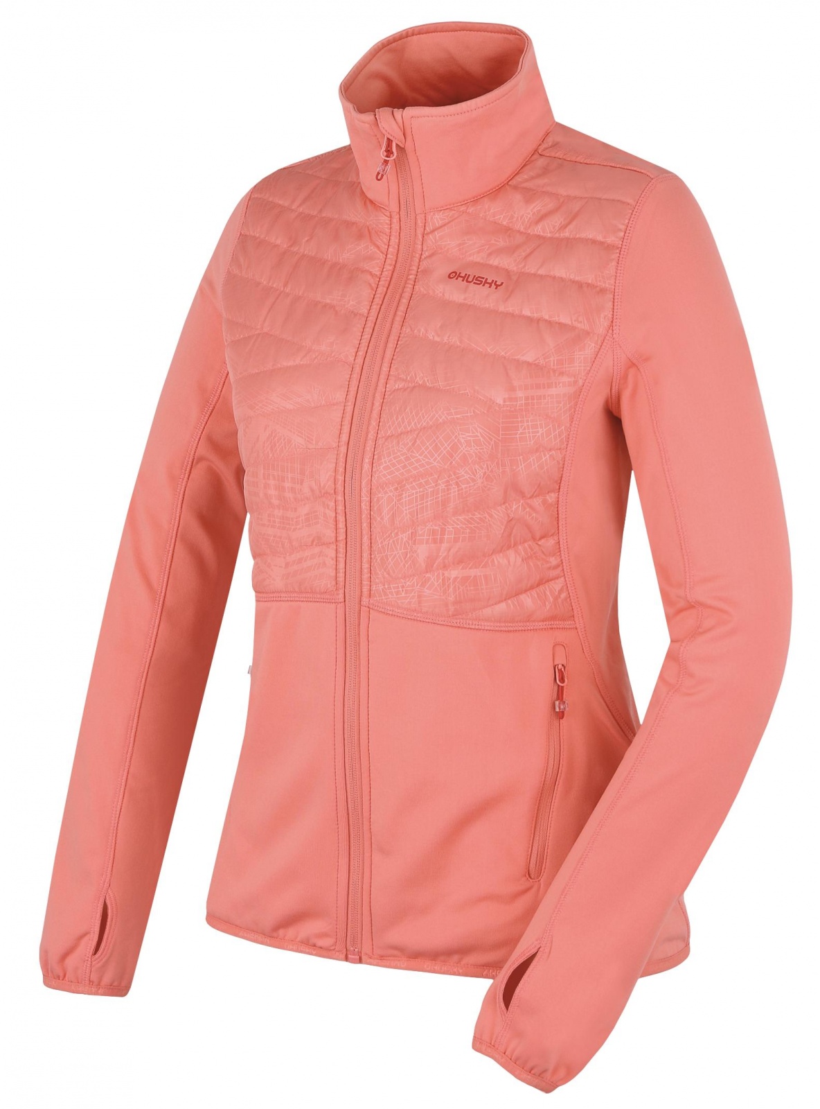 Levně Husky Airy L XS, light orange Dámská mikina na zip