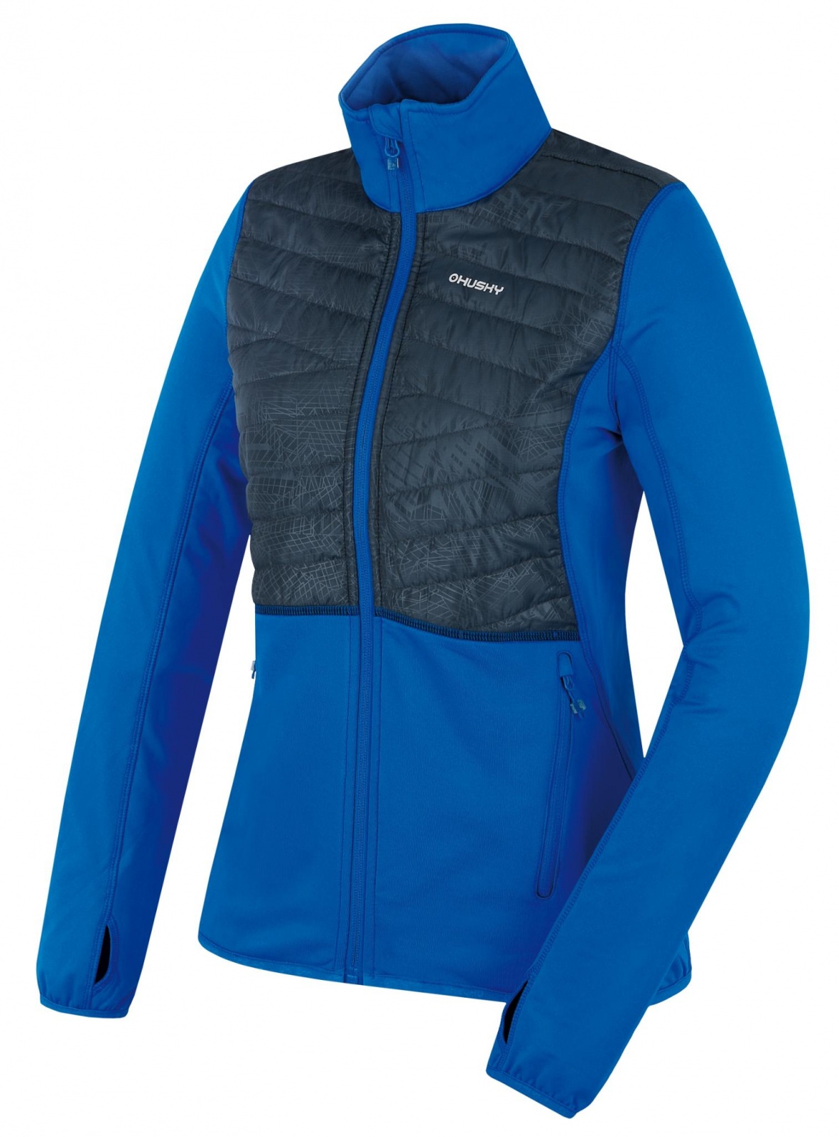 Levně Husky Airy L S, neon blue Dámská mikina na zip