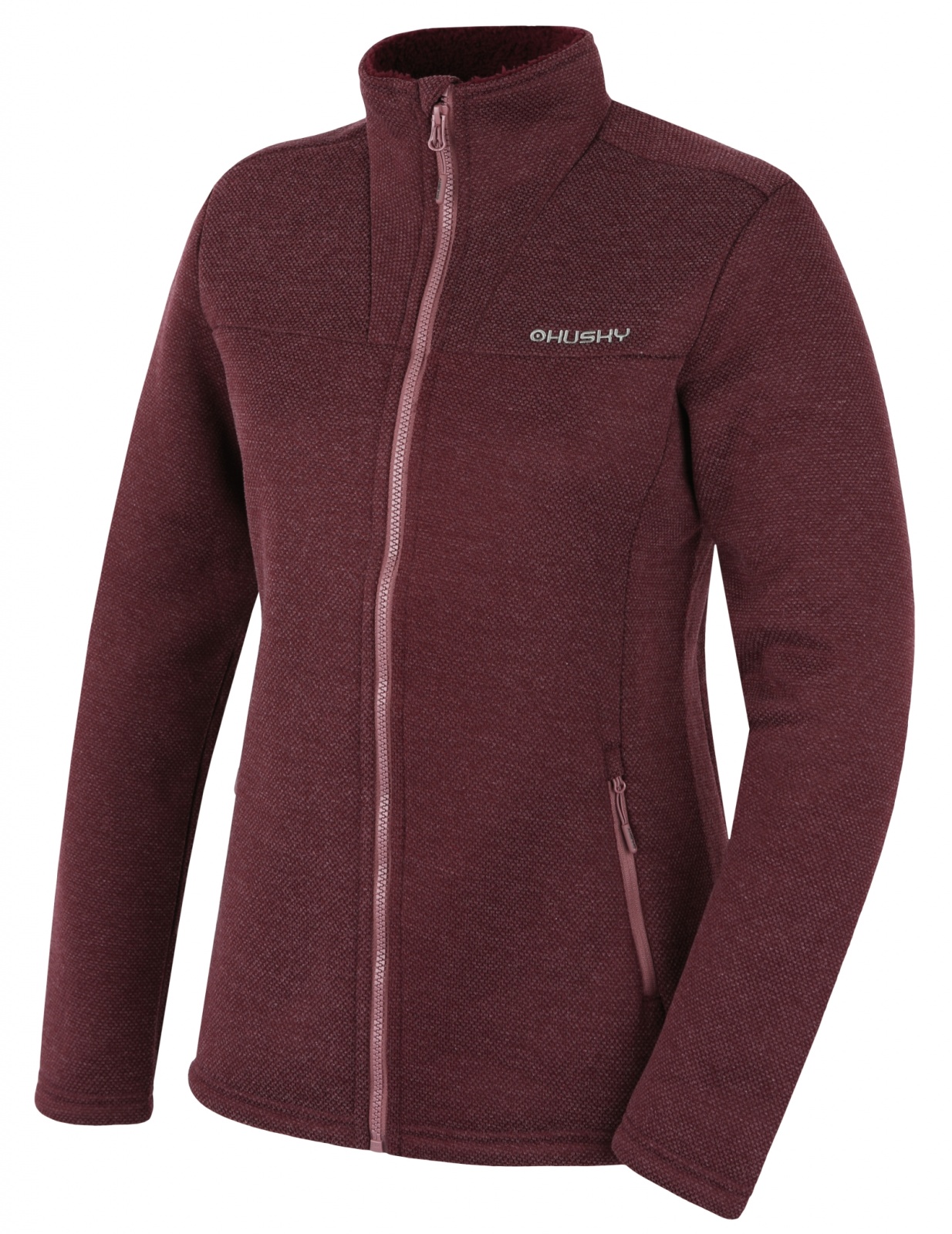 Husky Akra L L, dark bordo Dámský svetr na zip