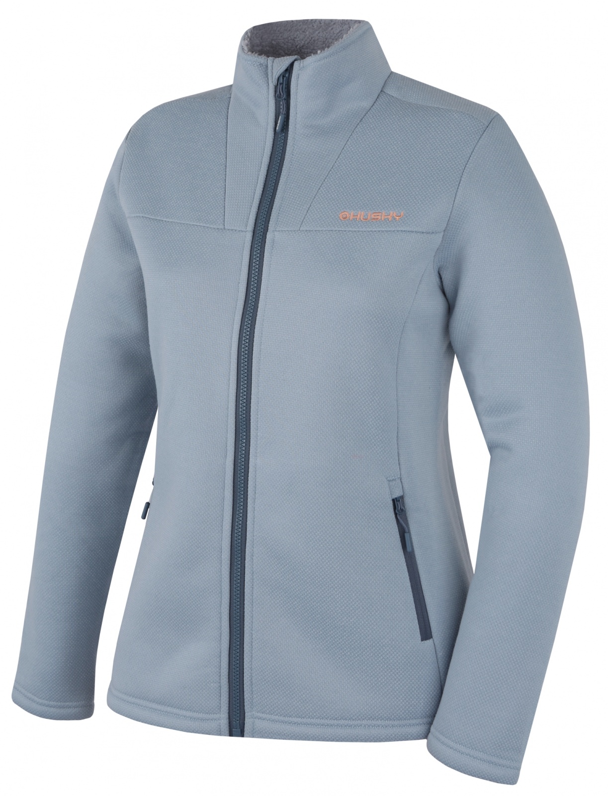 Husky Akra L L, light blue Dámský svetr na zip