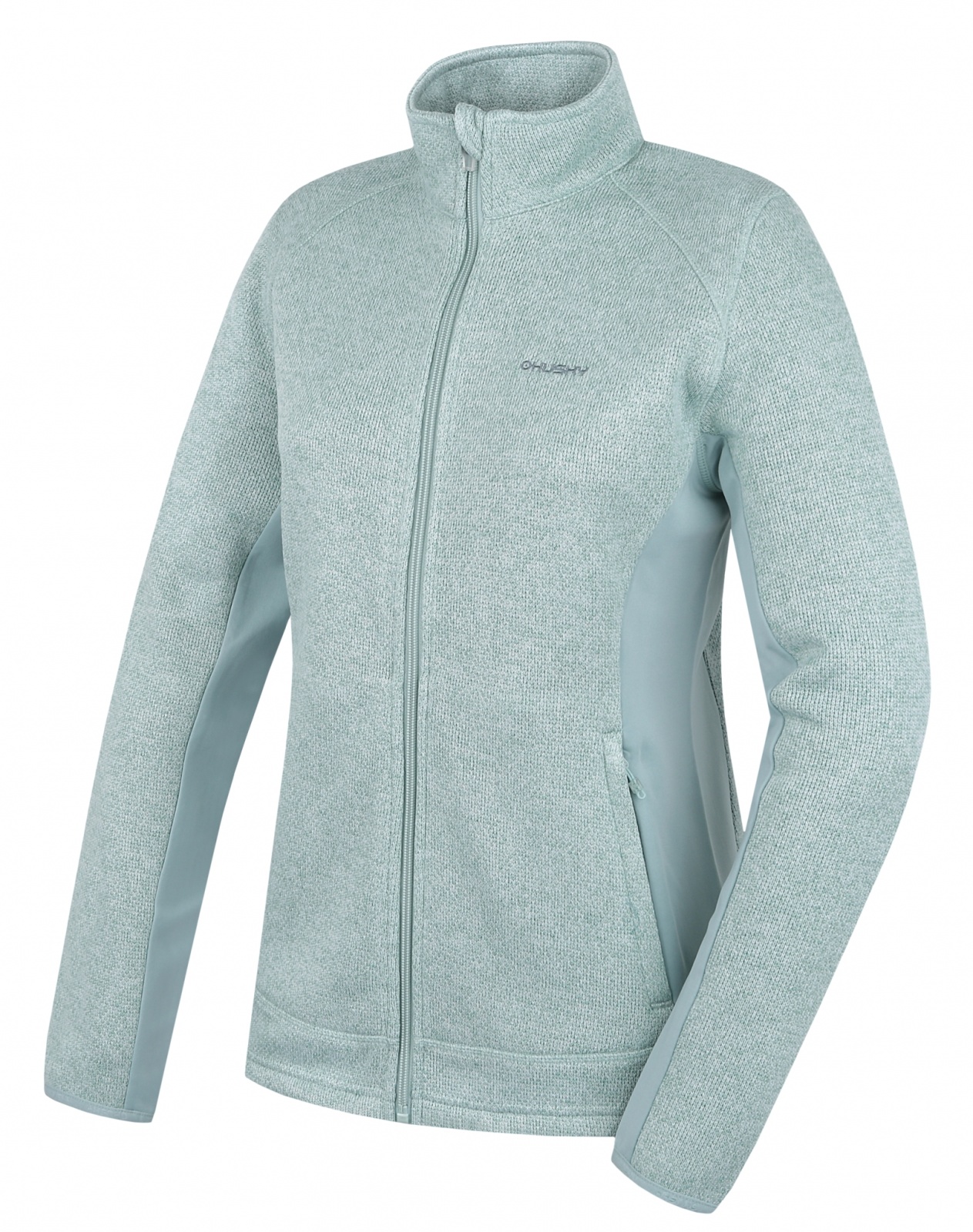 Husky Alan L XL, light mint Dámský fleecový svetr na zip