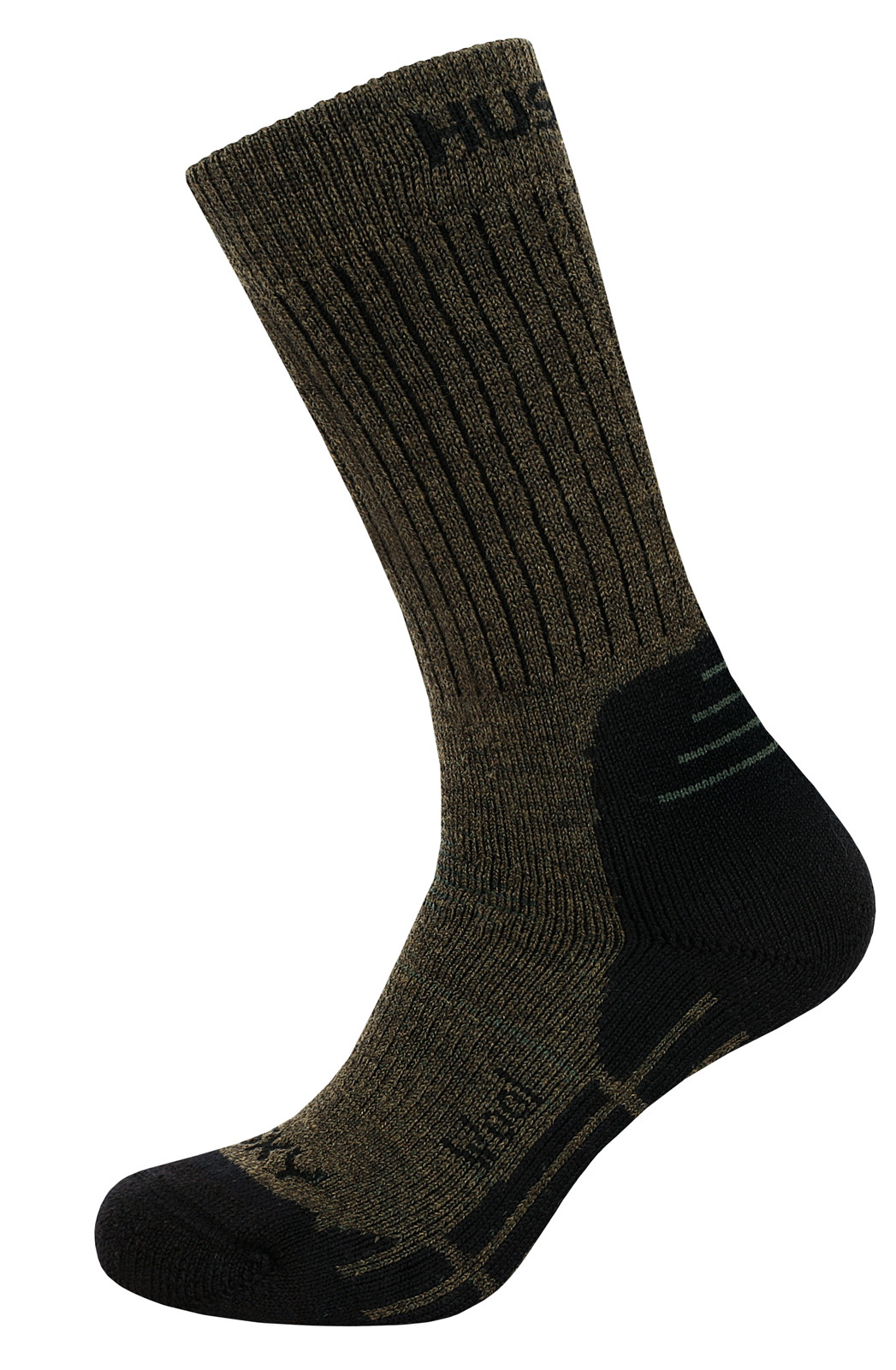 Levně Husky All Wool L (41-44), khaki Ponožky