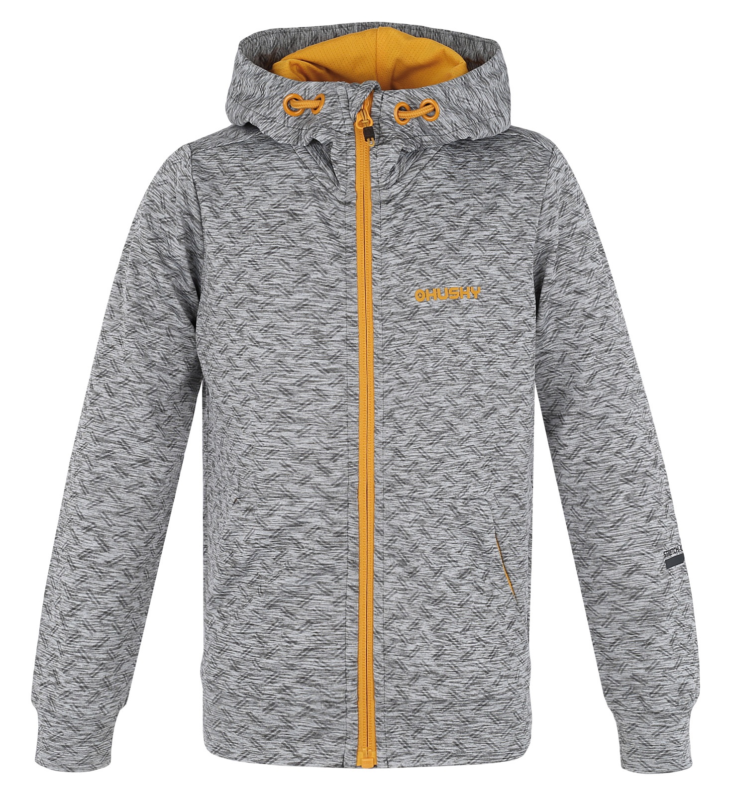 Husky Alony K 122-128, tm. šedá Dětská mikina s kapucí