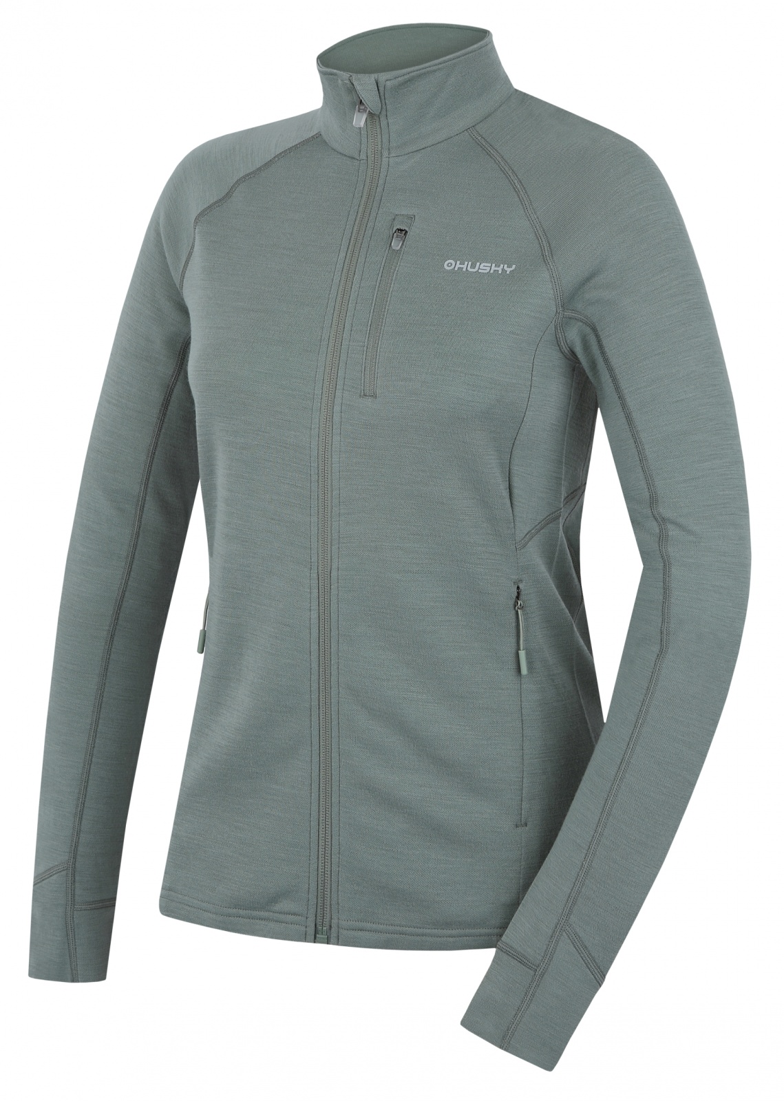 Husky Alou L M, faded green Dámská mikina z merino vlny