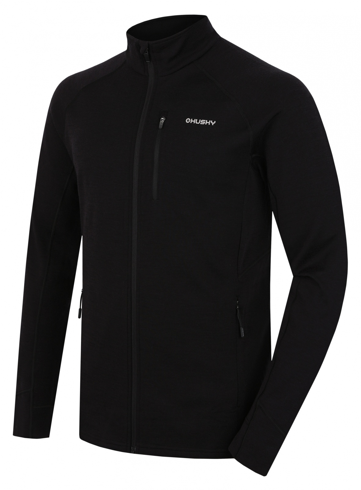 Husky Alou M M, black Pánská mikina z merino vlny