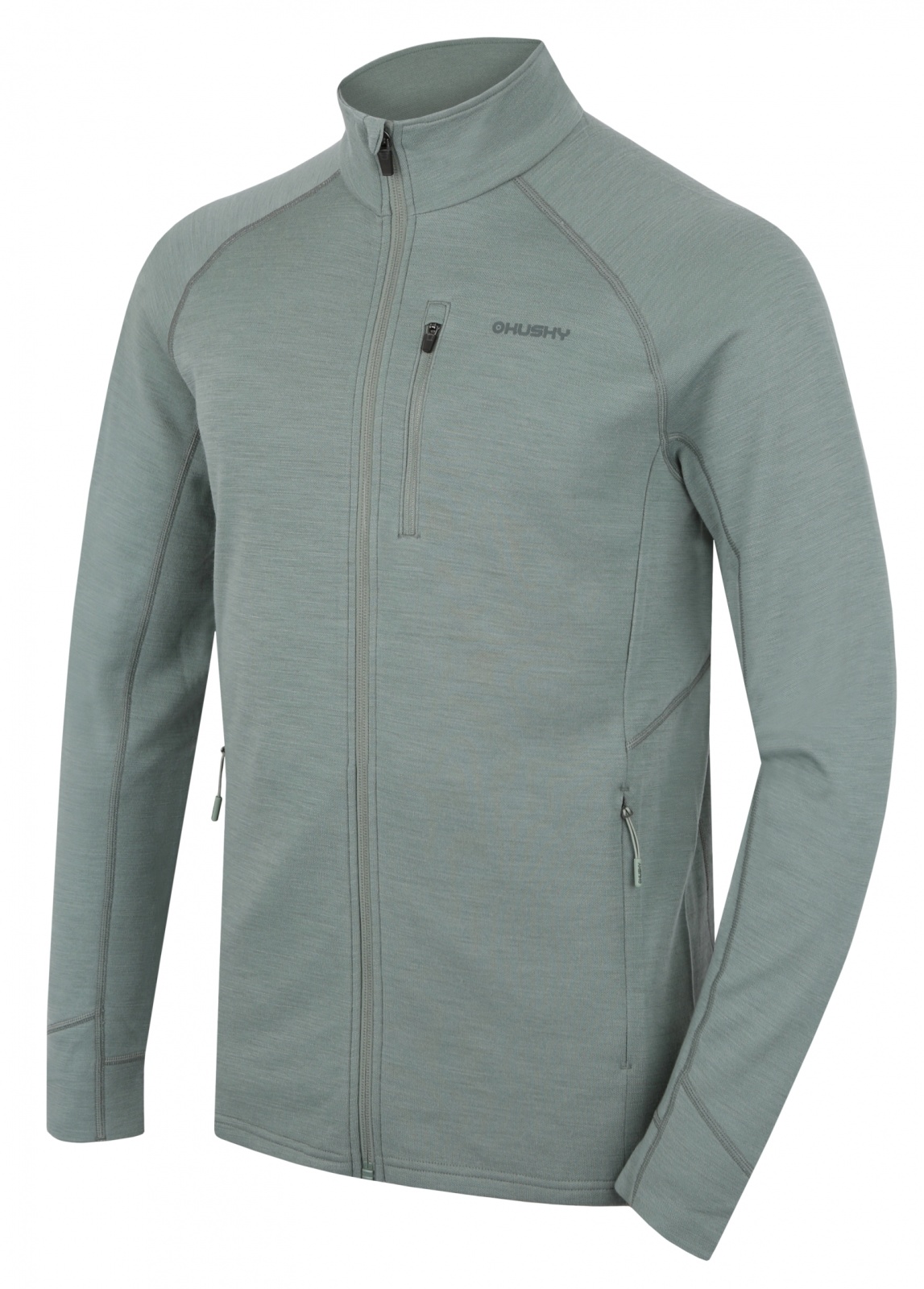 Husky Alou M M, faded green Pánská mikina z merino vlny