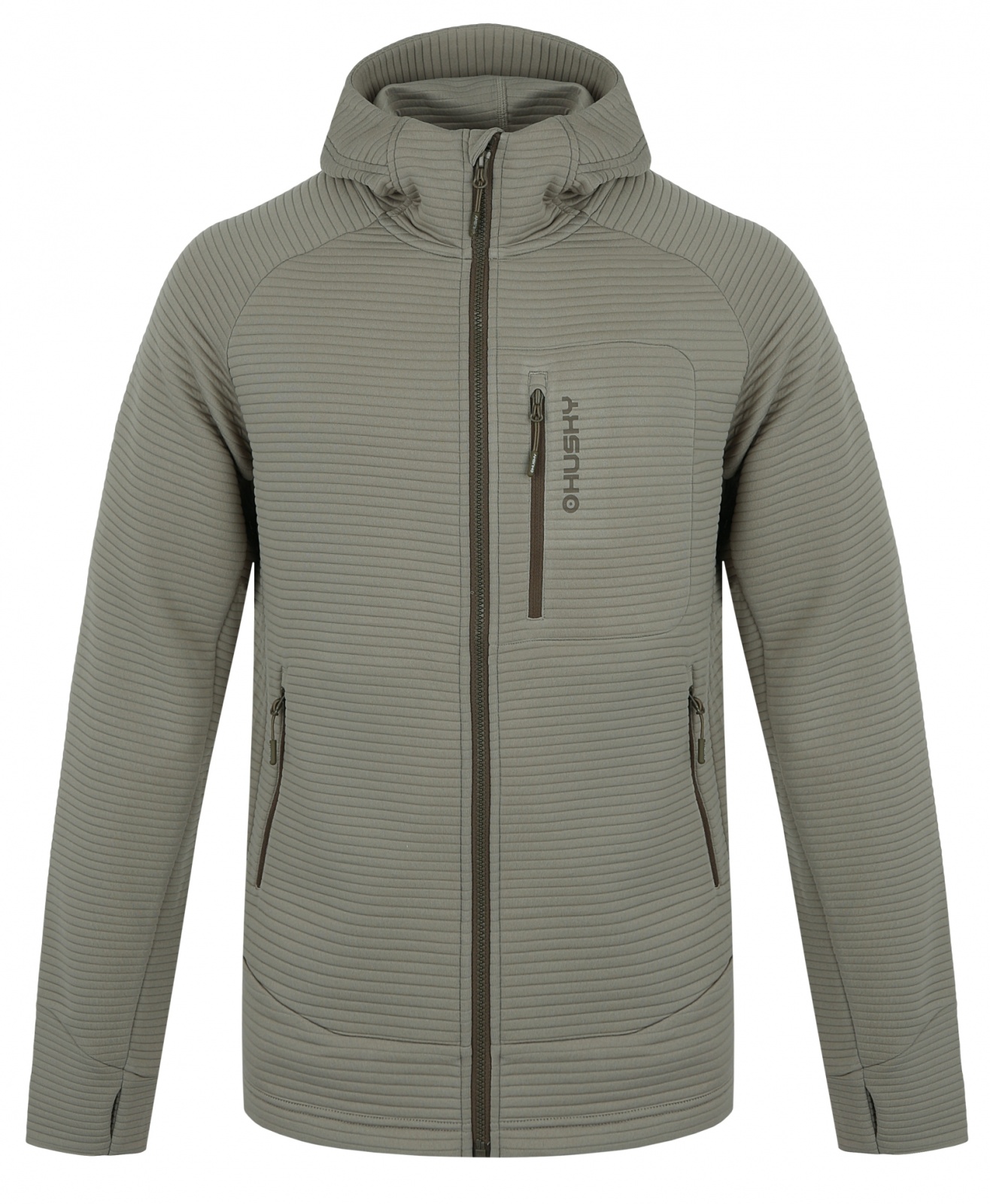 Husky Anara M S, khaki Pánská mikina s kapucí (obrázek 3)
