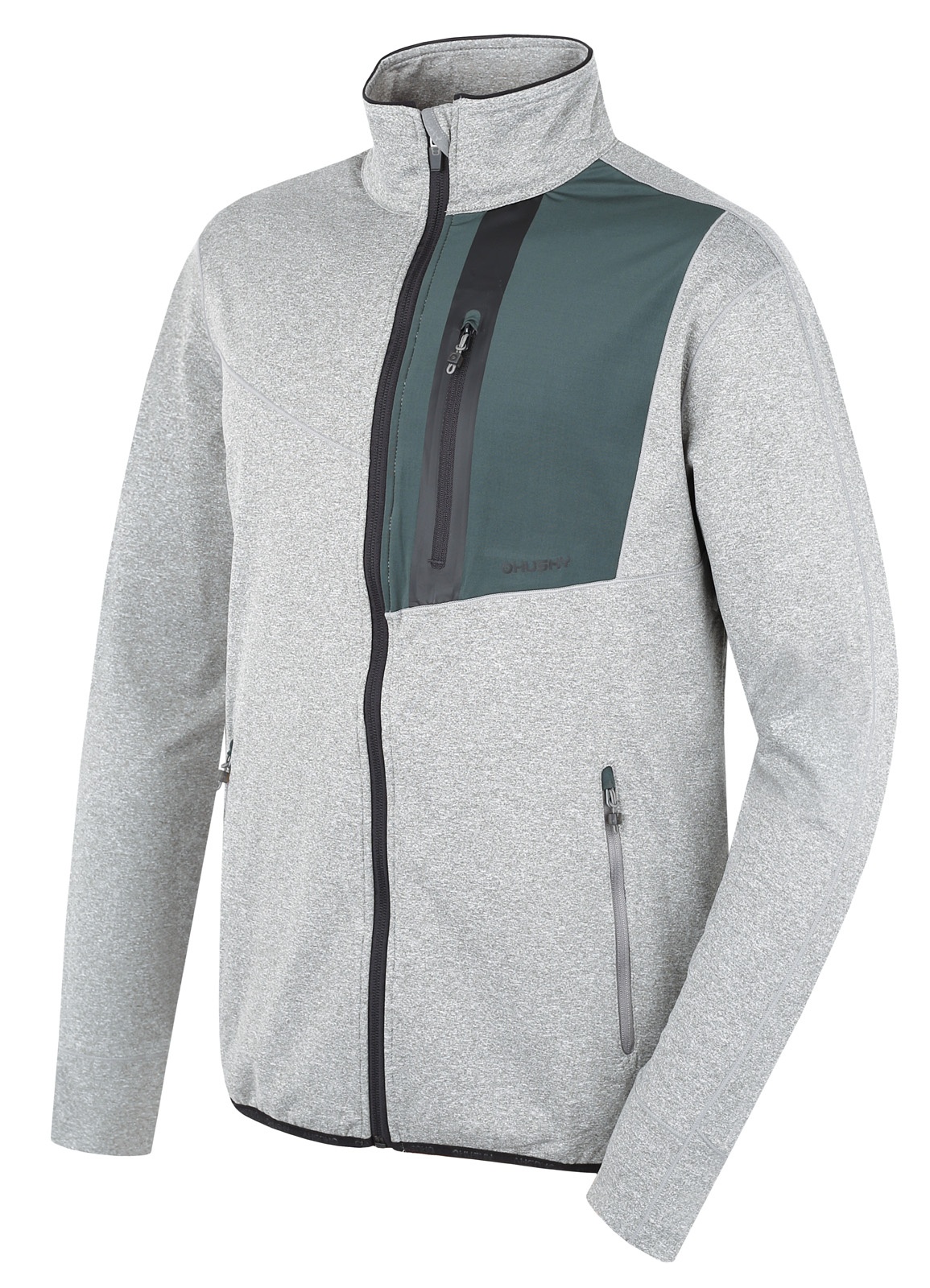 Levně Husky Ane M M, grey green Pánská mikina na zip