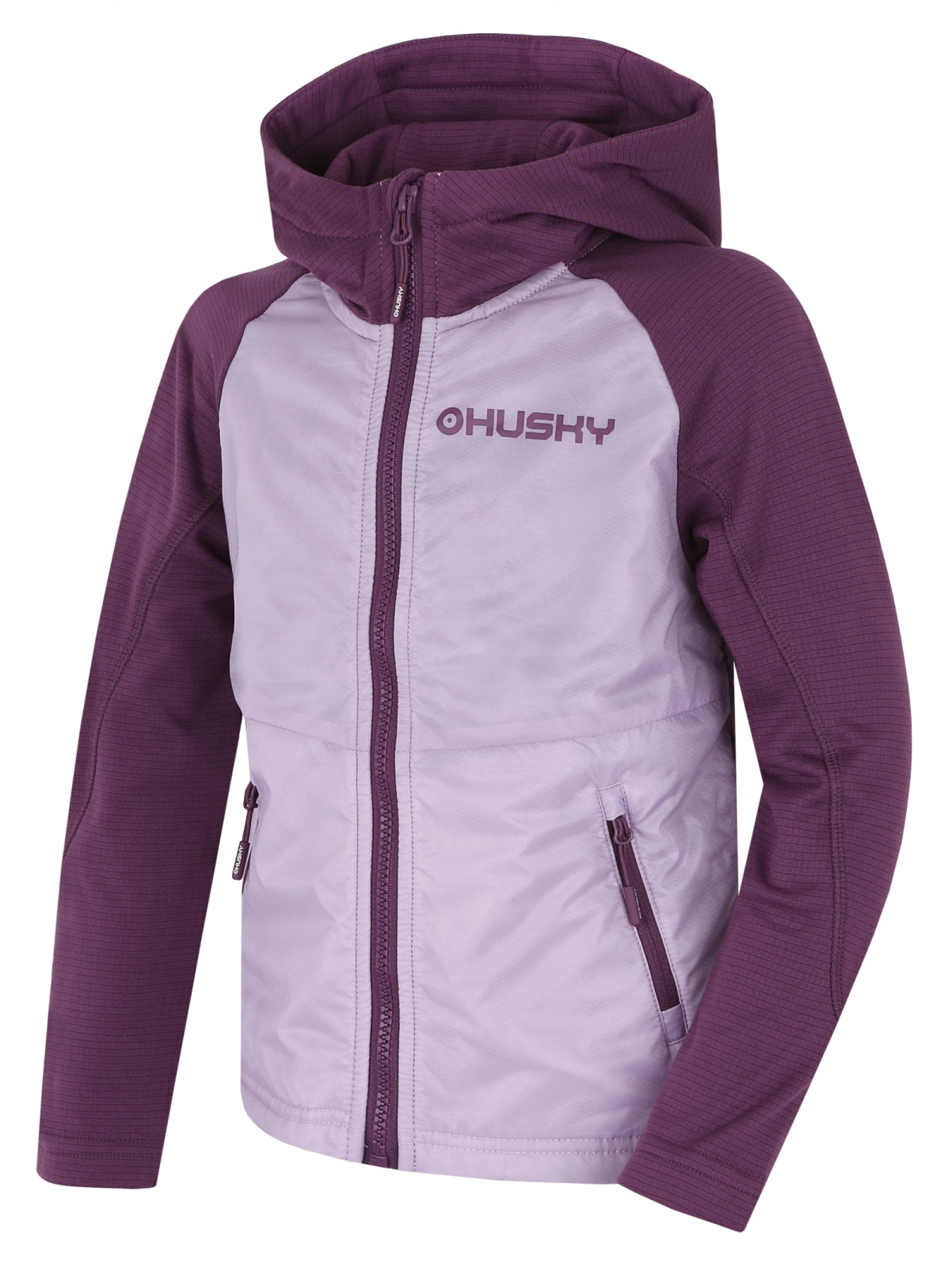 Husky Any K 128, purple Dětská mikina s kapucí