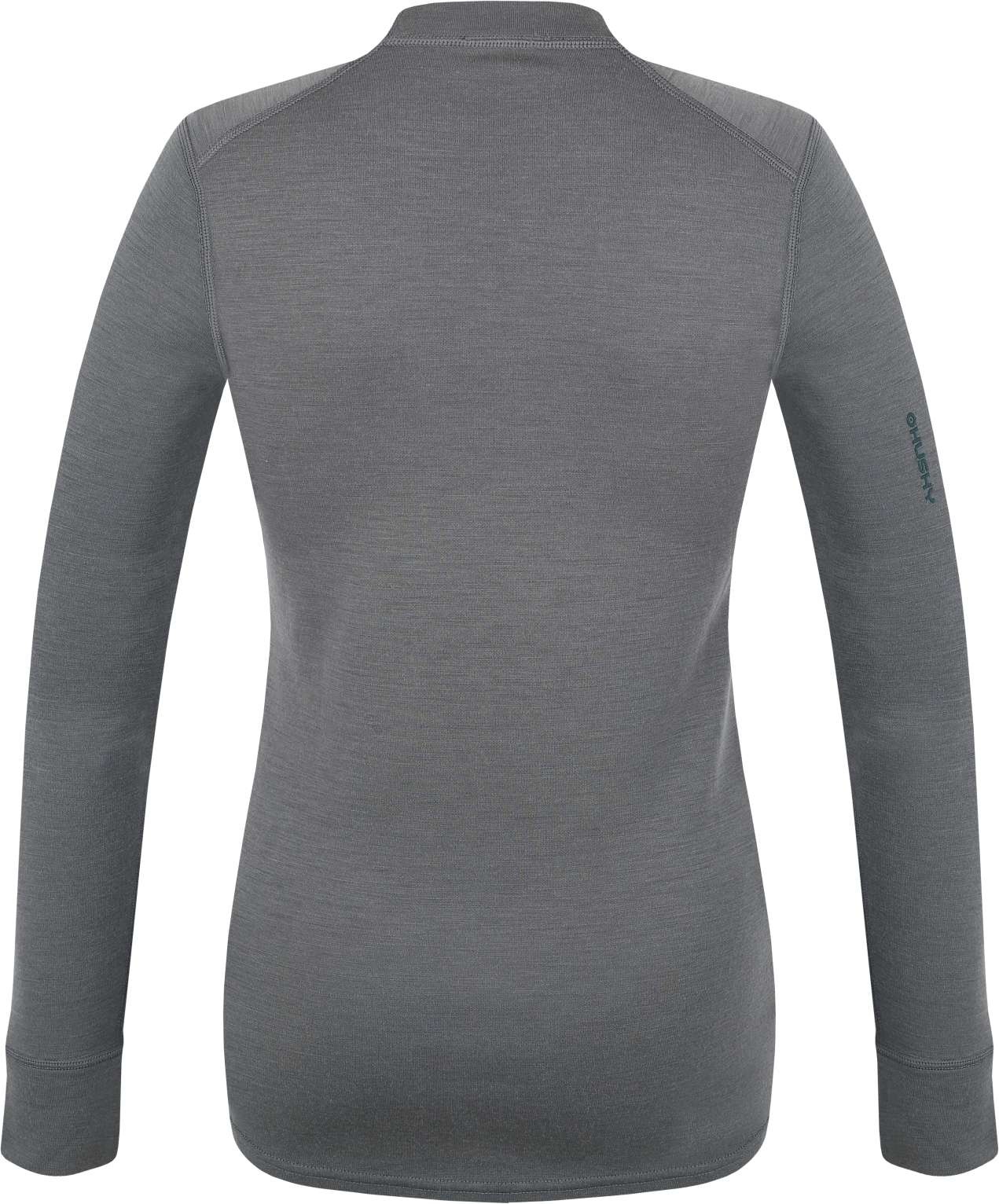 Husky Aron L L, dk. grey green Dámská merino mikina