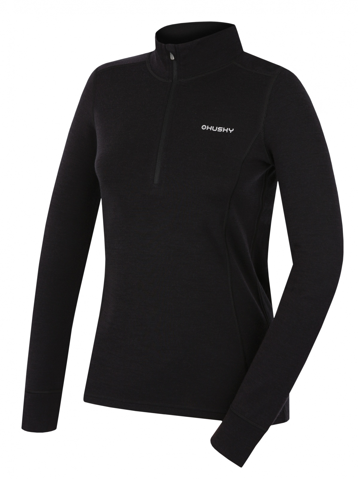 Husky Aron Zip L XL, black Dámská merino mikina