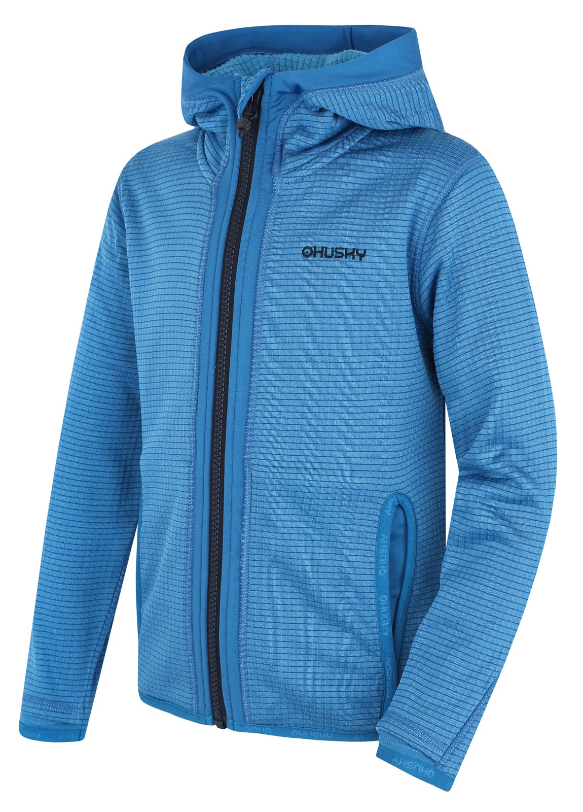 Levně Husky Artic Zip K 140-146, blue/black blue Dětská mikina s kapucí