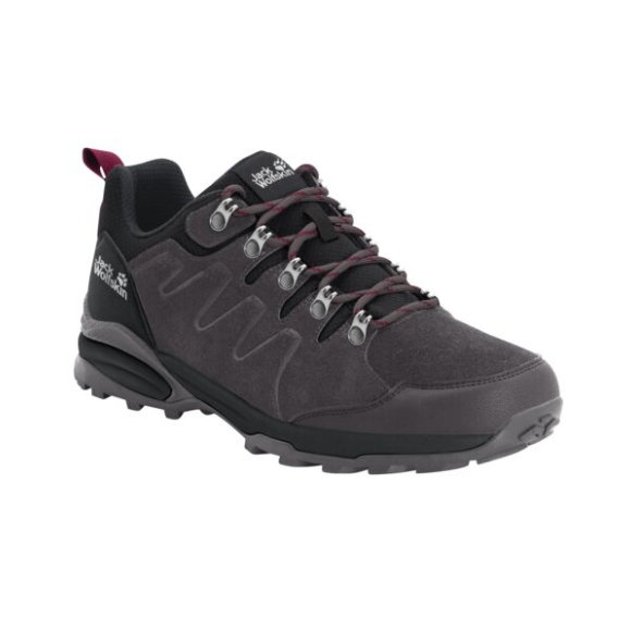 Levně Jack Wolfskin Refugio Texapore Low EU 42, dark steel/purple Dámské boty