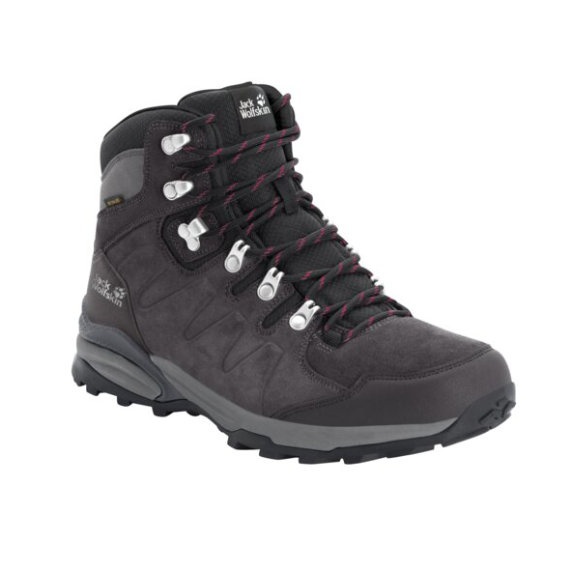 Levně Jack Wolfskin Refugio Texapore Mid EU 40, dark steel/purple Dámské boty