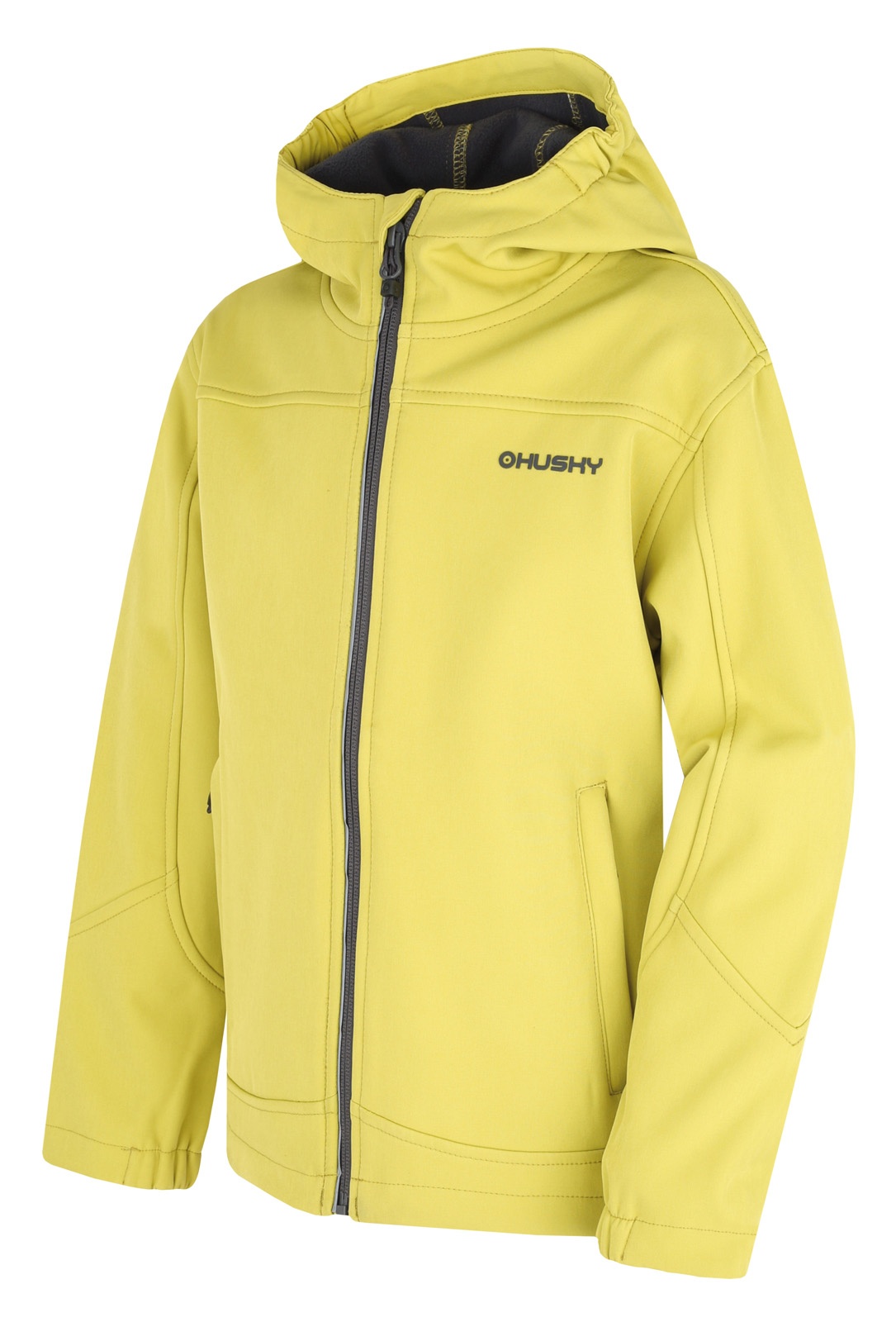 Husky Simbo K 112-116, lime green Dětská softshell bunda