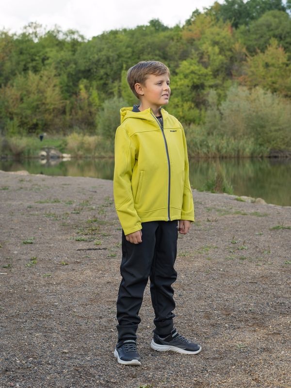 Husky Simbo K 122-128, lime green Dětská softshell bunda (obrázek 5)