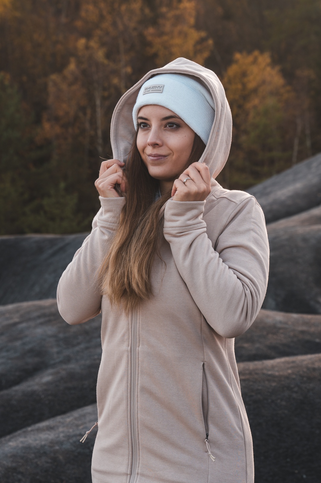 Husky Aroldin L XS, beige Dámská mikina (obrázek 5)