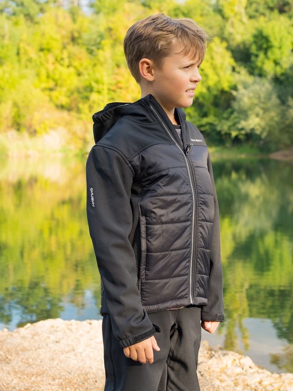 Husky Swany K 122-128, black Dětská softshell plněná bunda (obrázek 5)
