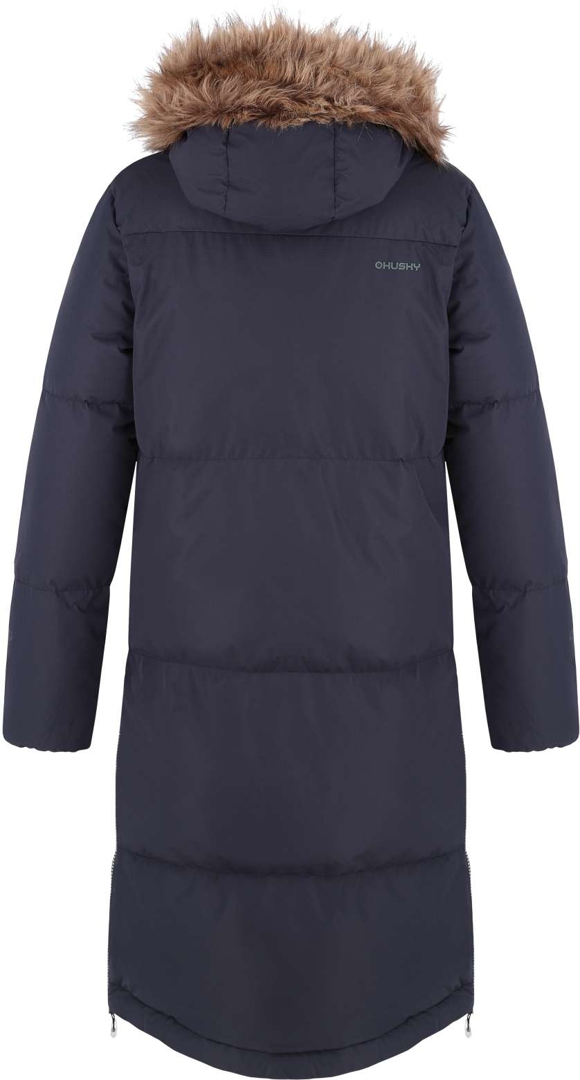 Husky Downbag L XL, black blue Dámský péřový kabát