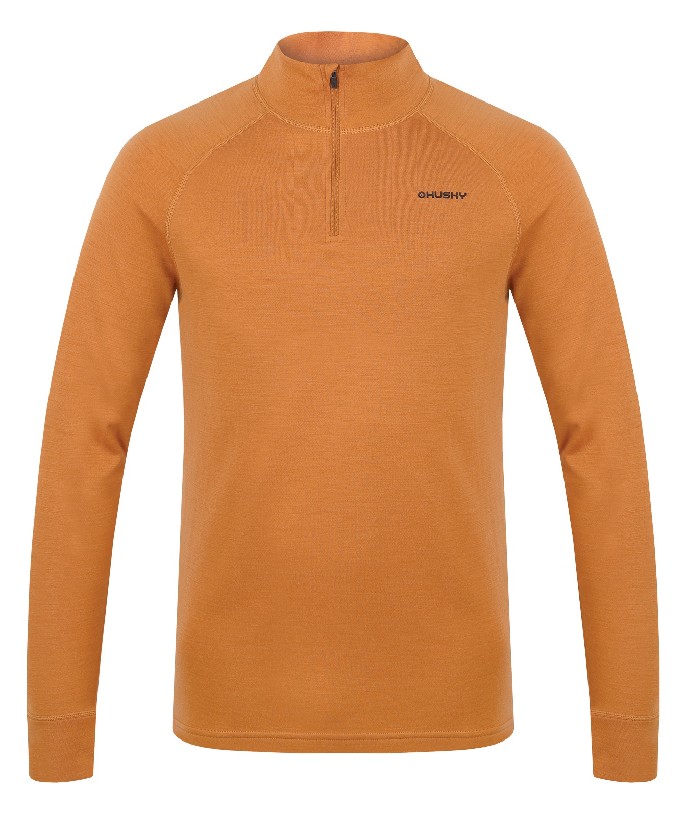 Husky Aron Zip M XXXL, mustard Pánská merino mikina (obrázek 3)