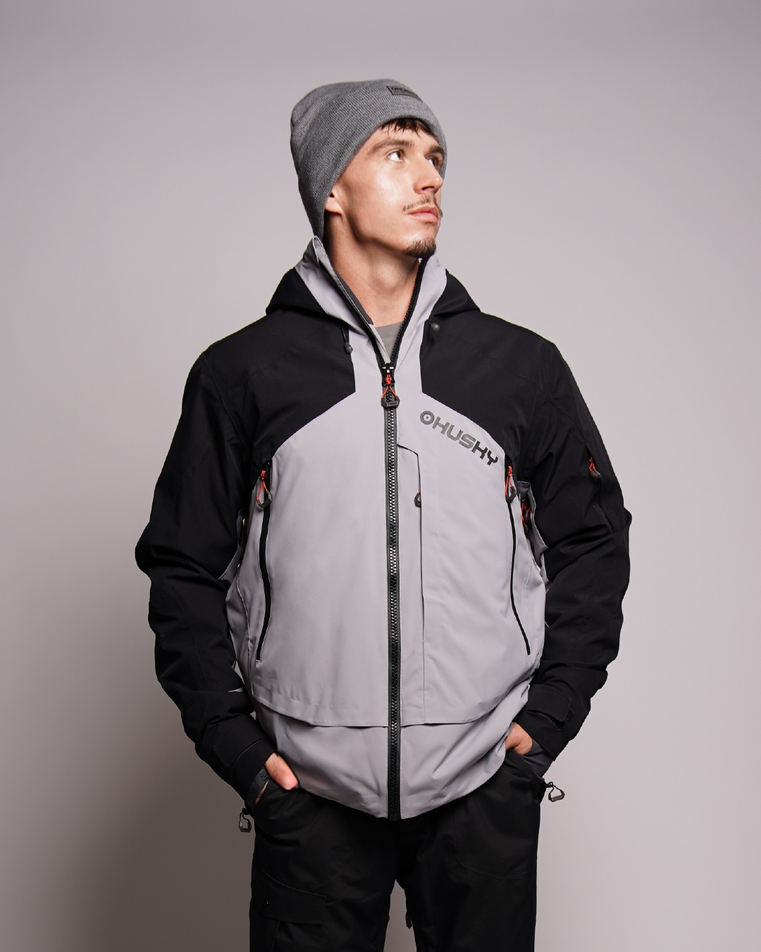Husky Geilo M XL, grey/black Pánská lyžařská bunda