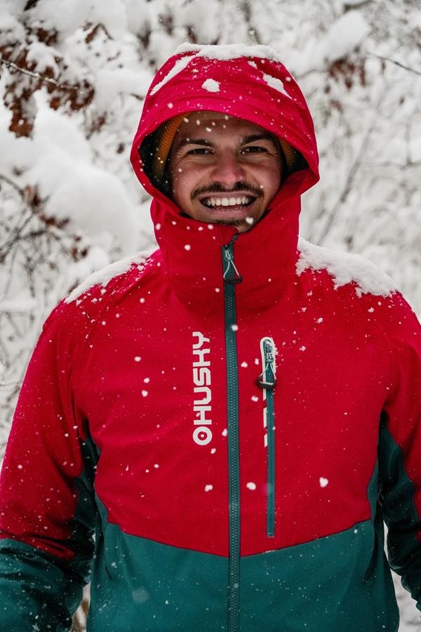 Husky Nicco M S, red/turquoise Pánská hardshell bunda (obrázek 4)
