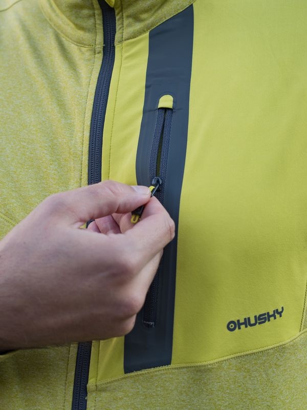 Husky Ane M XXL, lime green Pánská mikina na zip (obrázek 5)