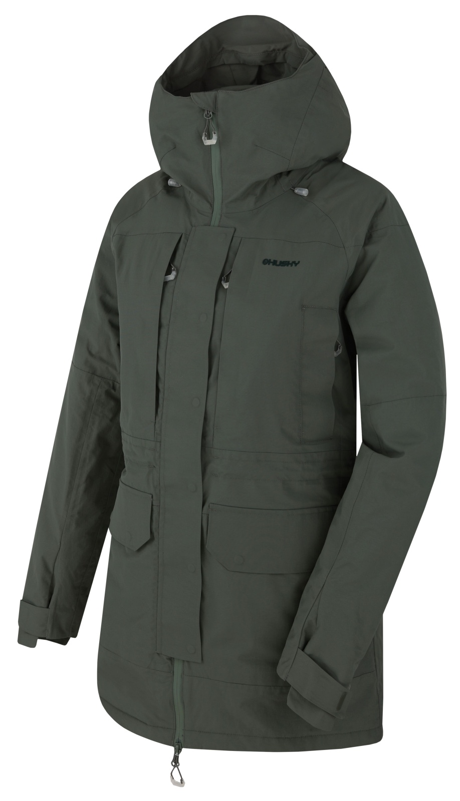 Husky Nigalo L S, dk. grey green Dámská hardshell bunda