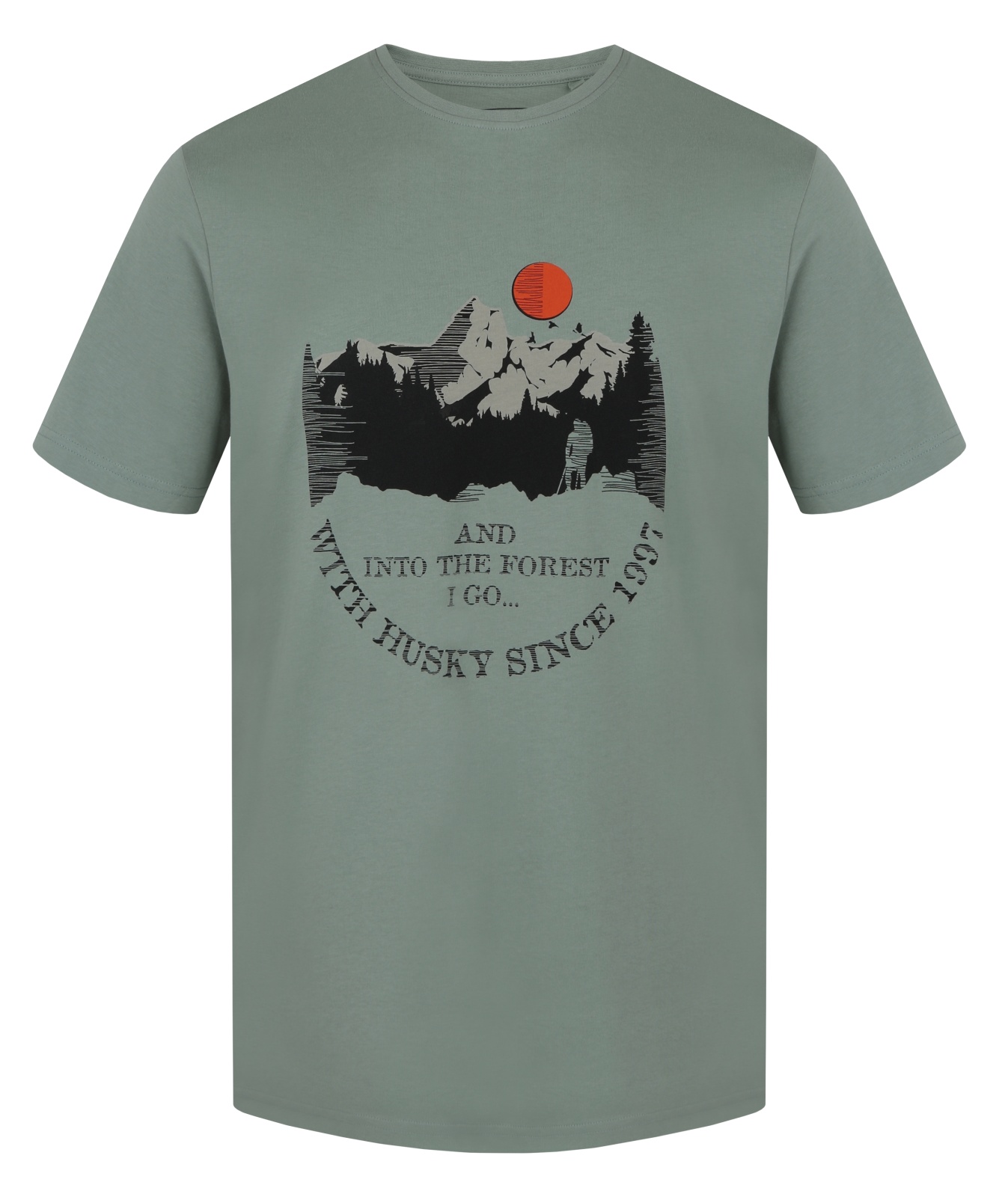 Husky Tee Moon M M, green Pánské bavlněné triko (obrázek 3)