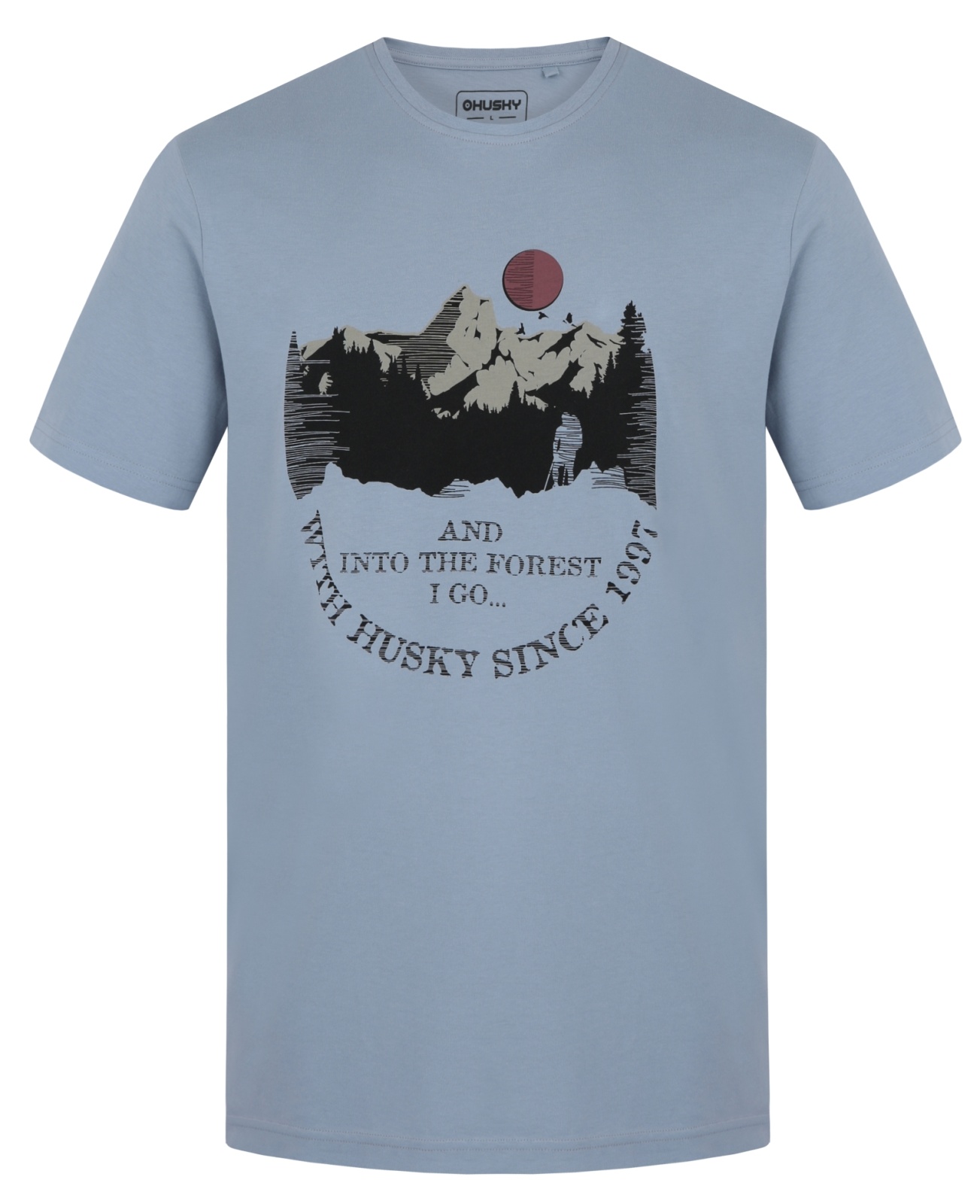 Husky Tee Moon M L, green Pánské bavlněné triko (obrázek 9)