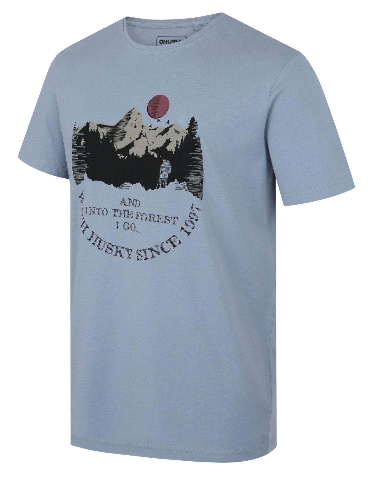 Husky Tee Moon M L, dark bordo Pánské bavlněné triko (obrázek 11)