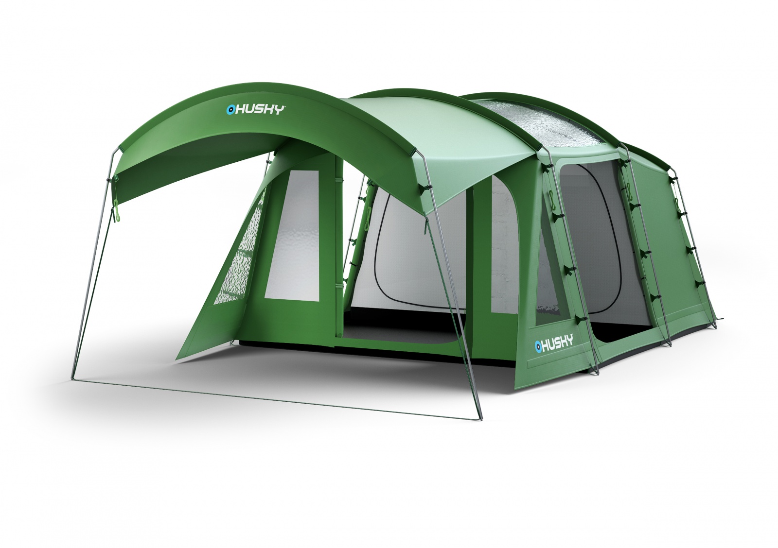 Husky Caravan 12 Dural zelená Rodinný stan pro 5 osob (obrázek 11)