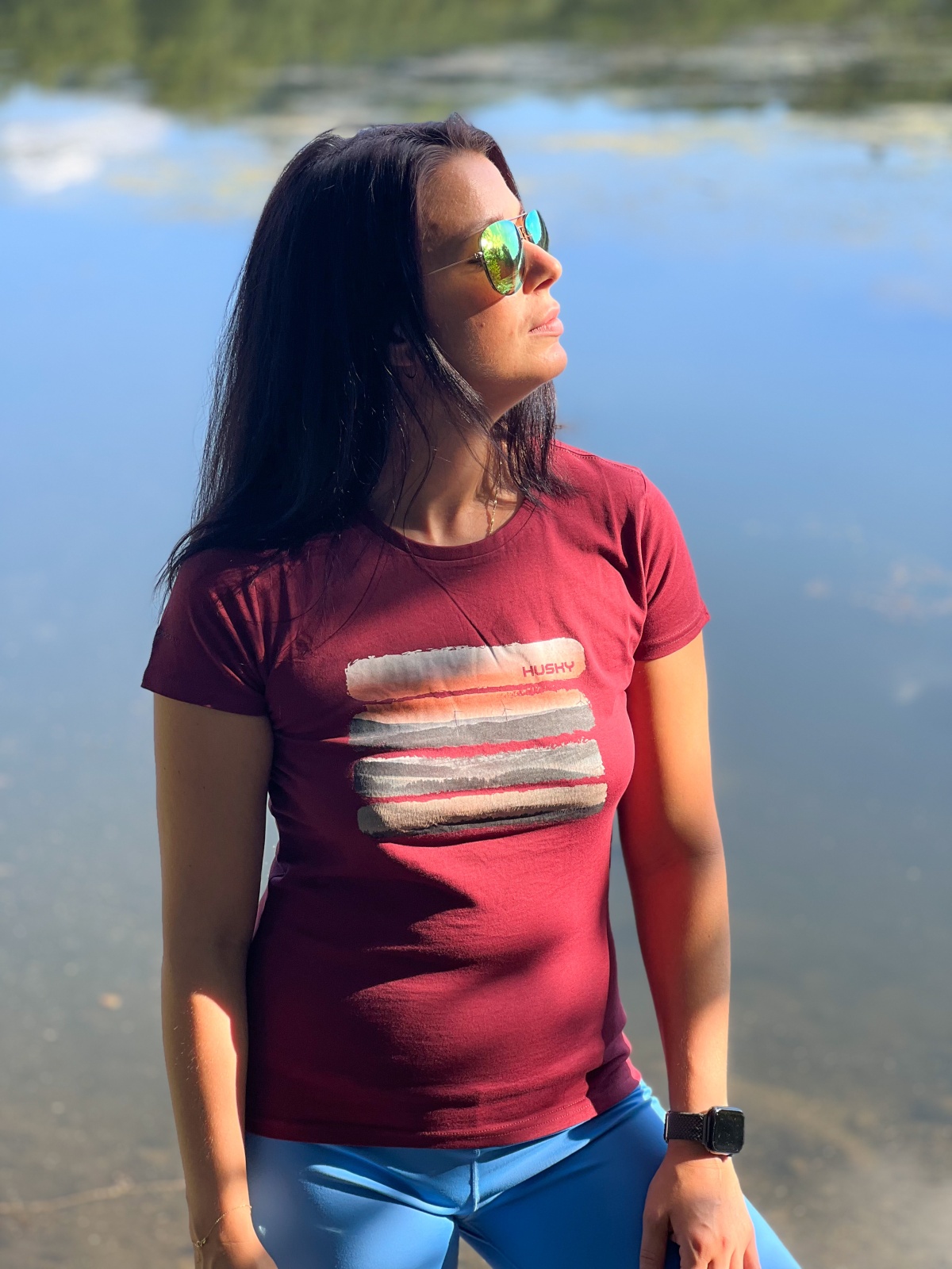 Husky Tee Vane L S, light blue Dámské bavlněné triko (obrázek 8)