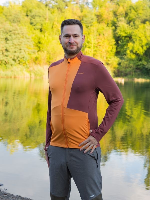 Husky Tarp zip M XXL, deep brick/orange Pánská mikina na zip (obrázek 6)