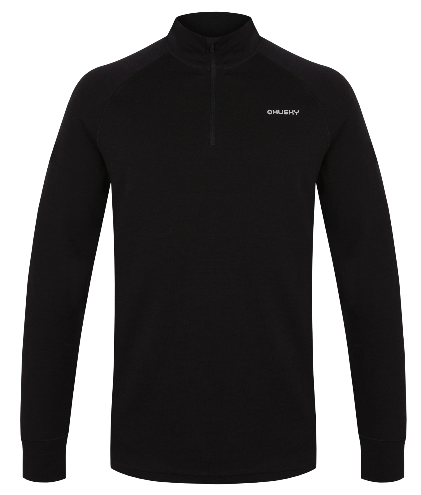 Husky Aron Zip M XXL, black Pánská merino mikina (obrázek 3)