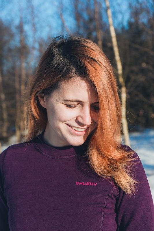 Husky Aron L L, deep magenta Dámská merino mikina (obrázek 7)