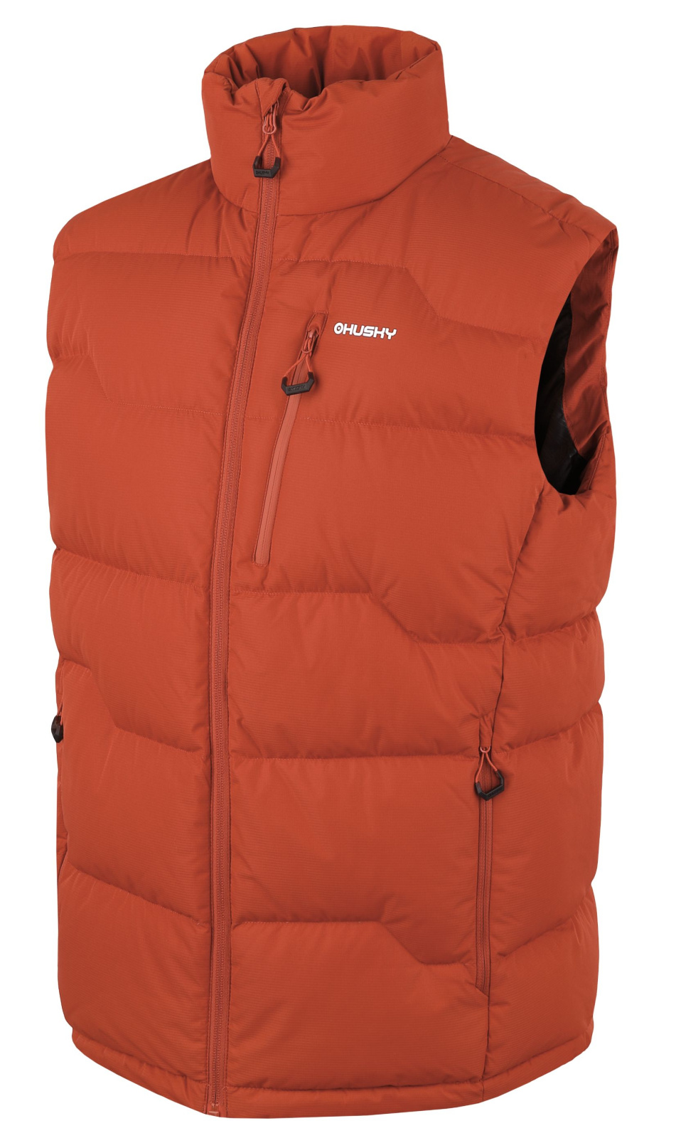 Levně Husky Deep M M, dark orange Pánská péřová vesta na zip