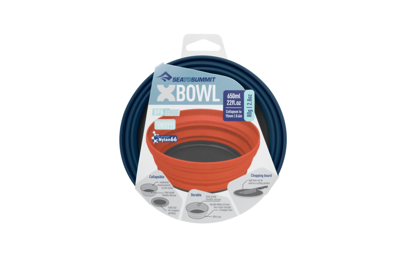 Sea to summit X-Bowl navy blue Skládací miska (obrázek 3)